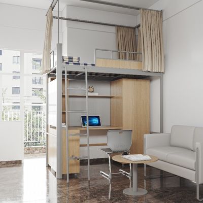 satın almak Modern öğrenci apartman yatağı yatak perdesi ve süper gizlilik ile yatak masası altında destek özelleştirme online manufacture