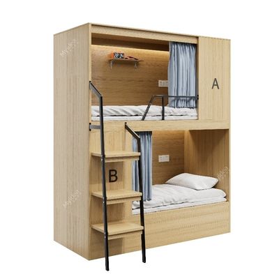 Support customization Modern Design Safe And Stable Bunk Bed For Youth Hostel With Easy Assembly Guidelines