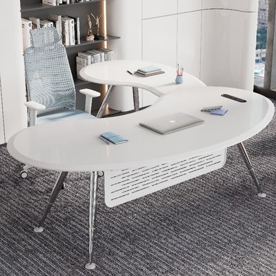 satın al Beyaz Kar Dağı Masası ve Metal Ayaklar, Personel Yöneticisi Modern Ofis Çalışma İstasyonu Masa Destek özelleştirme online manufacture