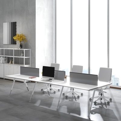 satın al Ticari Ofis Mobilya özelleştirme Dört kişilik Metal Bacaklar Masa Özelleştirilebilir Beyaz Dönüşüm online manufacture
