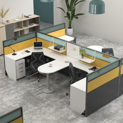 satın al Modern 4 kişilik Ofis Mobilyaları Personel Yönetim Çalışma İstasyonu Metle Bacak Destekli Masa özelleştirme online manufacture
