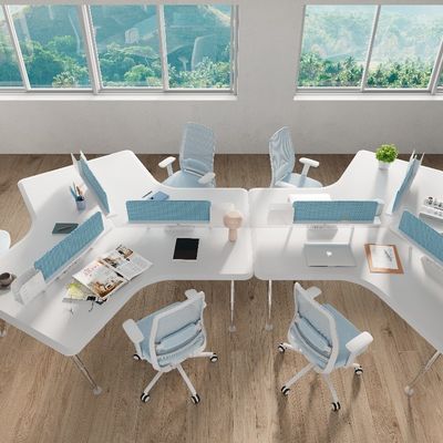 satın al Destek özelleştirme Minimalist Modern Ekran Bölücü İş İstasyonu Ofis Çalışan Masaüstü 6 kişilik Ekstra Kalın Özel Yapılmış online manufacture