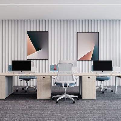 satın al Destek özelleştirme Ticari Ofis Mobilyaları Ekran Ayrılmış ve Dosya Dolabı ile İki veya Dört Kişilik Personel Masası online manufacture