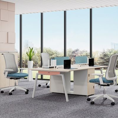 satın al Destek özelleştirme İki kişilik / Dört kişilik Ofis Masası Kilitli Dosya Dolabıyla Özel Boyutlu Renk online manufacture