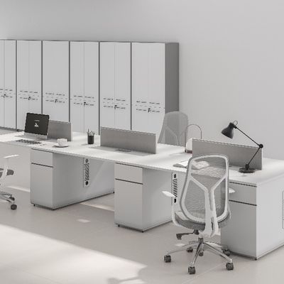 satın al Destek özelleştirme Modern Dört kişilik Ofis Masası Çağdaş Tasarım Dayanıklı MFC Panel Mobilya online manufacture