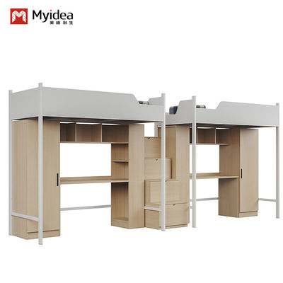 satın al Destek özelleştirme Ahşap ve metal malzemeden yapılmış güzel ve pratik öğrenci dairesi yatağı online manufacture