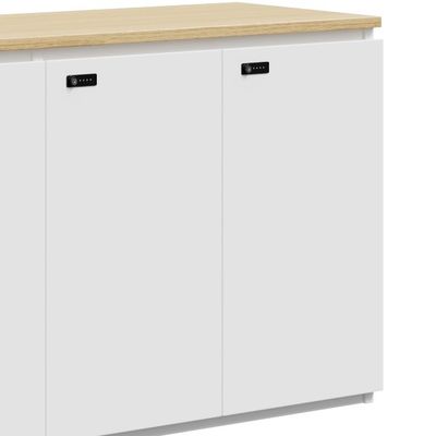Direct Factory Supply Custom Wooden File customization Cabinet Warm Tone Metal Material Password Lock Simple Storage School Living Room Hotel