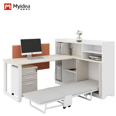 satın al Çağdaş Tek kişilik Ofis Masası Modern Çelik ve Ahşap Kombine Mobilya Uyku Yatağı Ofis Kullanımı için Katlanabilir Depolama Destek özelleştirme online manufacture