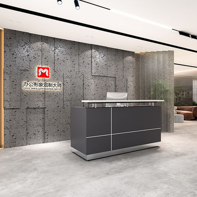 satın al Modern Minimalist Ahşap Resepsiyon Masası Karanlık Ön Panellerle Ofis Otel Şirketi Giriş Konaklama Müşteriler Hastane Uygulamaları Destek özelleştirme online manufacture