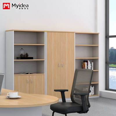 Wooden Filing Cabinet For Storing Documents And Materials, High Cabinet, Modern Office Storage Cabinet, Company Lockable Cabinet