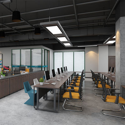 Independent Desk With Wire Box And Adjustable Steel Foot Board For Company Executives, Office Furniture