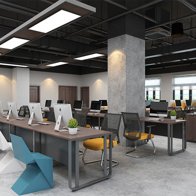 Independent Desk With Wire Box And Adjustable Steel Foot Board For Company Executives, Office Furniture