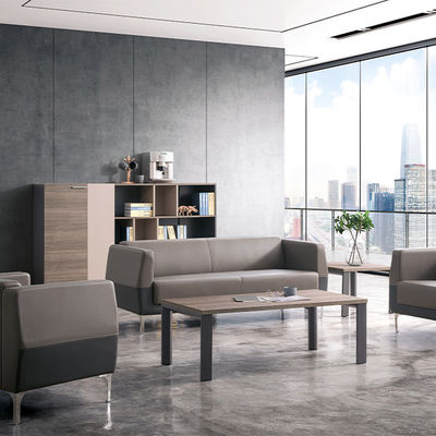 satın al Ofis Kanepe Seti Modern İş Resepsiyonu Sofa Paslanmaz Çelik Ayak Deri Mobilya ve Çelik Bacak Üssü online manufacture