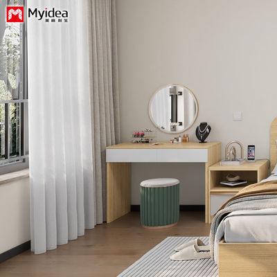 satın al Özelleştirilebilir Aynalı Çekmeceli Çalışma Masası ve Sandalye Kombinasyonu, Yatak Odası Makyaj Masası Taşıma Kapasitesi 1000N Beyaz, Myidea online manufacture
