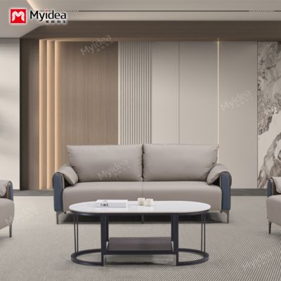 satın al Modern lüks tasarım ofis kanepe seti deri kahve masası iş resepsiyon şirket sahibi müzakere otel lobisi mağaza salon alanı online manufacture
