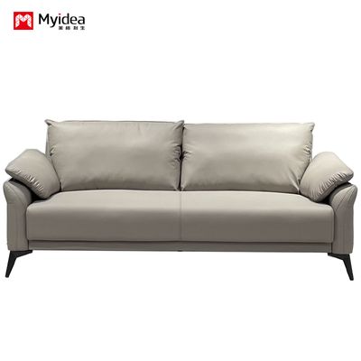 Cat Scratch Leather Sofa, Small-sized Living Room, Simple Double and Three Person Nordic Clothing Store Apartment, Orange Color