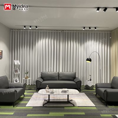 New sofa for commercial reception, new cat scratch leather office space, high-end reception sofa for guests