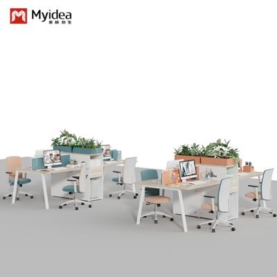 satın al İki kişiye bakan depolama dolaplı personel masası, Foshan Popüler Ofis Mobilyaları, Masa Ekranı, Personel Çalışma İstasyonu online manufacture