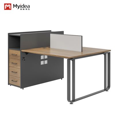 satın al İki Çalışan Birbirine Bakıyor, Dört Çekmeceli Ofis Masası, Parlak Renkli Ekran, Ofis Mobilyası Masası online manufacture