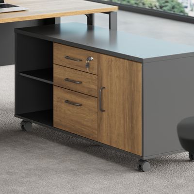 Myidea Industrial Style Movable Sub Cabinet Office Furniture Simple Storage File Cabinet