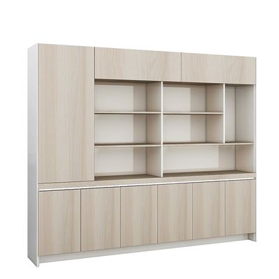 File Cabinet Wooden Grid Cabinet File Cabinet Floor Display Cabinet Office Bookshelf Storage Cabinet