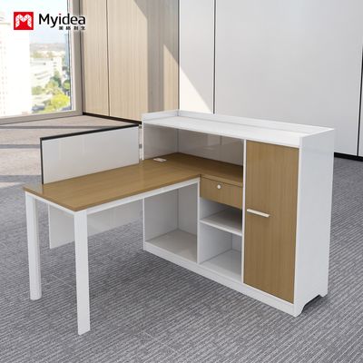 Modern Minimalist L-shaped Office Desk for Storage, Practical Computer Desk, single-sided Staff Screen Desk