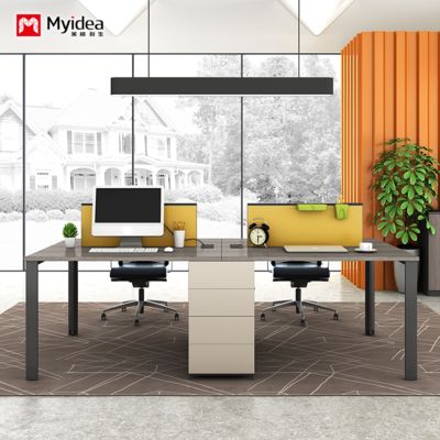 light industrial style，single person multi person staff desk design，fashionable screen style，computer desk，office furniture