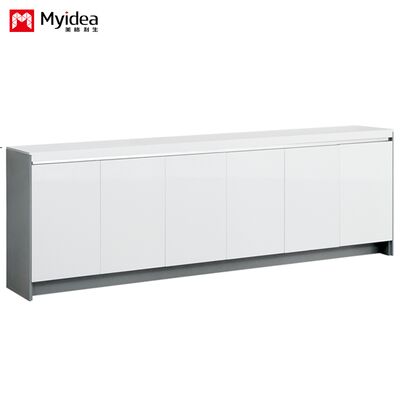 Office filing cabinet, hanging cabinet, white glossy painted office desk cabinet