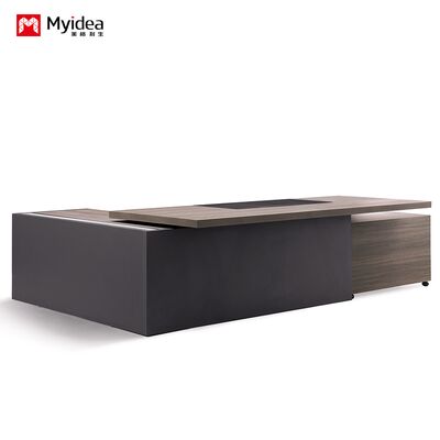 customization Office Manager Supervisor Desk L-shaped Independent Office Desk with Cabinet Concealed Wire Box Manager Desk