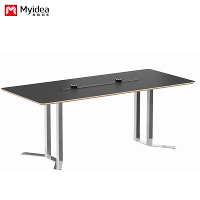 customization High-end fashion conference table: FENIX fingerprint-free fireproof board, steel frame design, plenty of skin touch