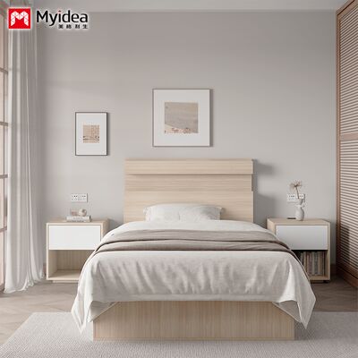 customization Myidea Soft and Comfortable Rental Room, Apartment Bed, Exquisite Homestay Bed, Multi Size Single Wooden Bed