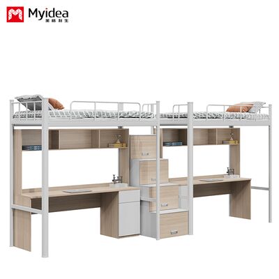 satın al Okul Yurdunda Ranza, Çalışma Masaları, Depolama Alanı, Merdivenler, İki Kişilik Demir Karyola, Çelik Ahşap Kombinasyonu online manufacture