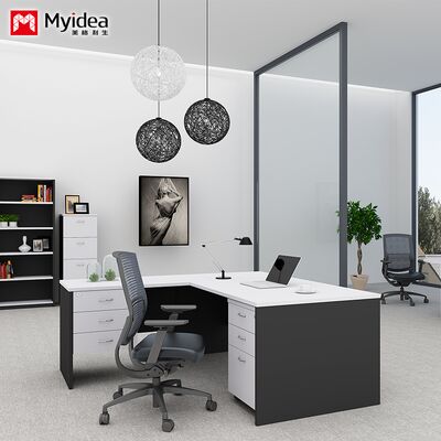 Customization Classic Executive Desk with Cabinets, Drawers, Fil and Data Storage, Company Computer, Office Desk，Manager's Desk