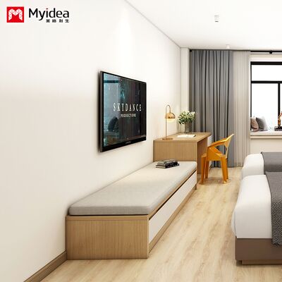 New Custom Wooden Cabinet Table with Side Drawers for Single Occupancy, Office Desk Panel with Socket Workstation