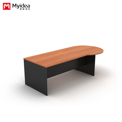 L-Shaped Executive Desk, Melamine Board Material, Spacious Corner Workstation for Office
