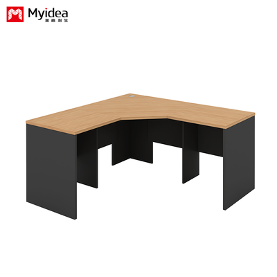 L-Shape Standing Computer Desk – Durable Melamine Laminate, Large Corner Desk for Business & Manager Office