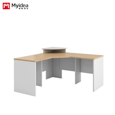 L-Shape Standing Computer Desk – Durable Melamine Laminate, Large Corner Desk for Business & Manager Office