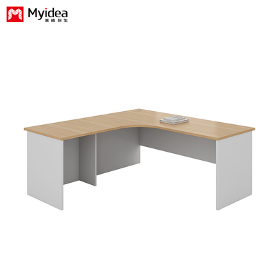 L-Shape Standing Computer Desk – Durable Melamine Laminate, Large Corner Desk for Business & Manager Office
