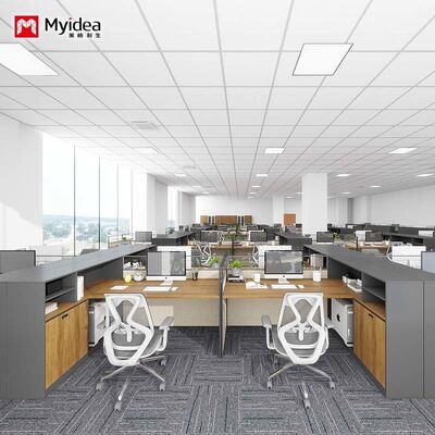 satın almak özelleştirme Çağdaş Tek Çalışan Masa Kalıcı Metal Ahşap Kombine Modern Ofis Modüler Mobilya online manufacture