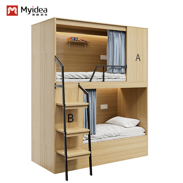 Support customization Modern Design Safe And Stable Bunk Bed For Youth Hostel With Easy Assembly Guidelines