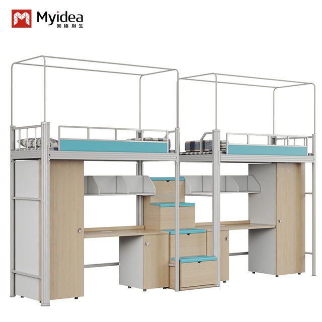 Support customization Spacious Capsule Bunk Bed with  a curtain frame and staris for High-Standard Rooms