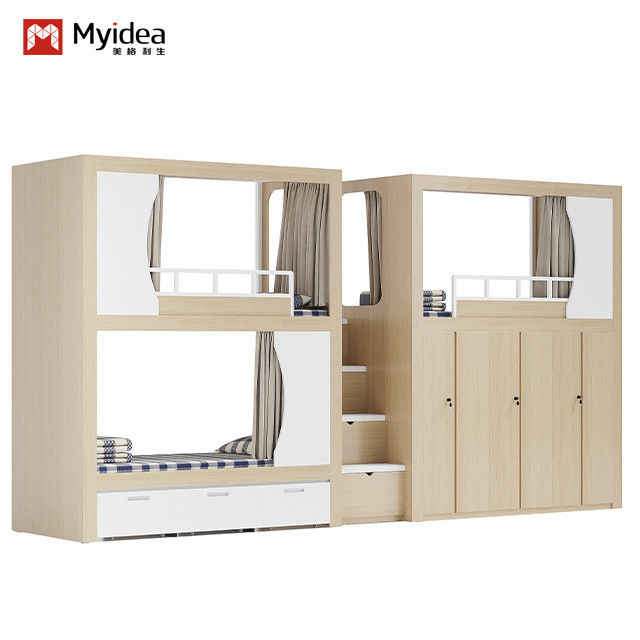 Support customization ISO9001 certified capsule apartment bed, three person seat with three person cabinet, customizable design